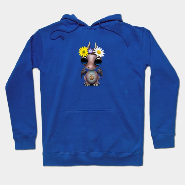 Cute Baby Dragon Hippie Hoodie by jeffbartels